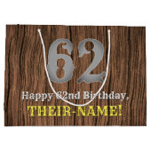 62e verjaardag: Country Western geïnspireerd uiter Groot Cadeauzakje (Achterkant)