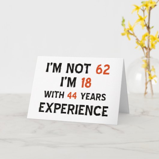 62e verjaardag design kaart (Gele Bloem)