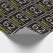 62e verjaardag: Floral Flowers Number, Custom Name Cadeaupapier (Hoek)