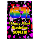 62e verjaardag: Het liefhebbende Kunstpatroon, Reg Medium Cadeauzakje (Voorkant)