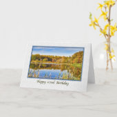 62e verjaardag Kaart met Lake Reflections (Gele Bloem)