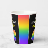 62e verjaardag: kleurrijke regenboog # 62, Naam va Papieren Bekers (Links)