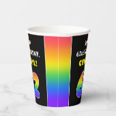 62e verjaardag: kleurrijke regenboog # 62, Naam va Papieren Bekers (Rechts)
