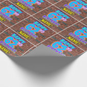 62e verjaardag: Leuk, Urban Graffiti geïnspireerd  Cadeaupapier (Hoek)