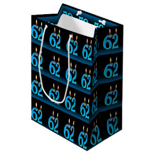 62e verjaardag met oogbalkaarsen medium cadeauzakje