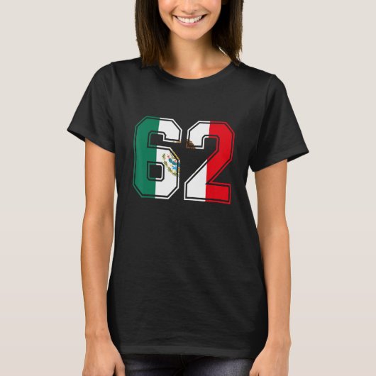 62e verjaardag Mexicaan 62 jaar oud nummer 62 Mexi T-shirt (Voorkant)