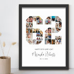 62e verjaardag nummer 62 aangepaste fotocollage poster<br><div class="desc">Vier 62e verjaardag met dit gepersonaliseerde nummer 62 fotocollage poster. Dit aanpasbare geschenk is ook perfect voor trouwdag. Het is een geweldige manier om waardevolle herinneringen van je bruiloft en getrouwd leven weer te geven. Het poster bevat een collage van foto's die die speciale momenten vastleggen, en het kan worden...</div>