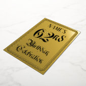 62e verjaardag Partij — Elegant Manuscript + de Na Folie Uitnodiging (Gedraaid)