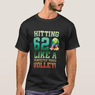 62e verjaardag Tennis 62 jaar oud Tennisser Bi T-shirt