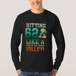 62e verjaardag Tennis 62 jaar oud Tennisser Bi T-shirt