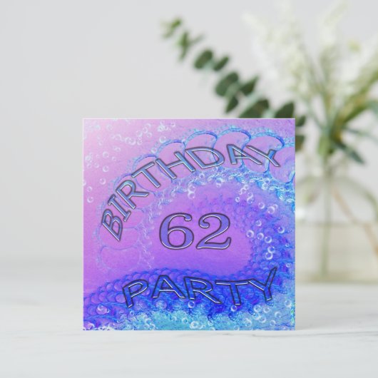 62e verjaardag uitnodiging van de partij, Abstract (Staand voorkant)