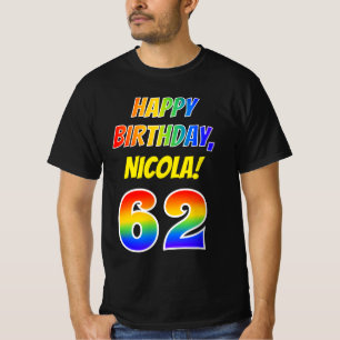 62e verjaardag — Vet, Plezier, Regenboog 62, Aange T-shirt