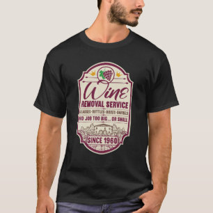 62e verjaardag: wijnverwijderingsservice i label w t-shirt