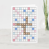 62e verjaardag, Word Game Board Kaart (Voorkant)