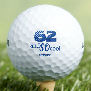 62e verjaardagscadeau voor hem Cool 62 Leuke blauw Golfballen
