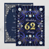 62e verjaardagsfeest met massa's juwelen kaart (Voorkant / Achterkant)