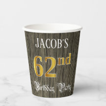 62e verjaardagsfeest — Nep goud & nep hout look