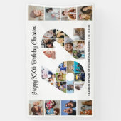 62e verpartij Cijfer 62 Fotocollage Spandoek (Verticaal)