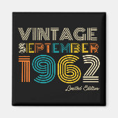 62nd Birthday September 1962 Limited Edtn. Magneet (Voorkant)