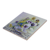 6300 Pansies in Teacup Tegeltje (Zijkant)