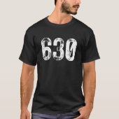 630 Area Code Aurora IL Mobile Telephone Area Code T-shirt (Voorkant)
