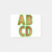 6323Alfabet van textielstoffen Post-it® Notes (Voorkant)