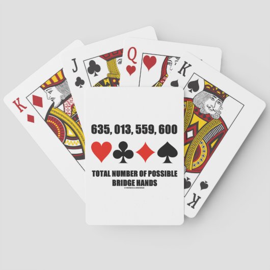 635.013.559.600 Totaal aantal mogelijke bruggen Pokerkaarten (Achterkant)
