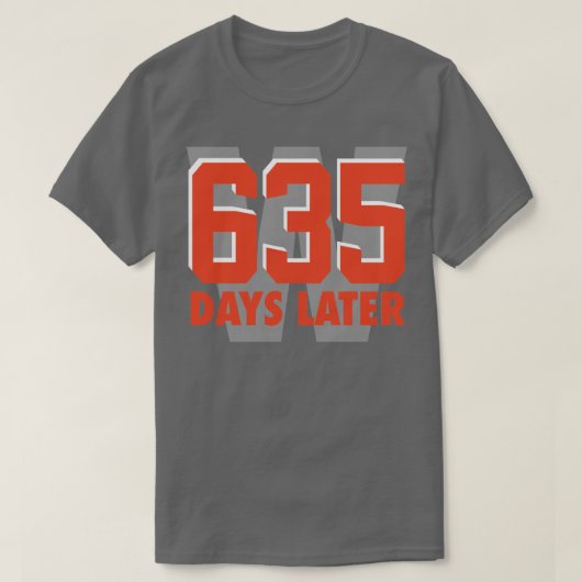 635 dagen later Sinaasappel T-shirt (Design voorkant)