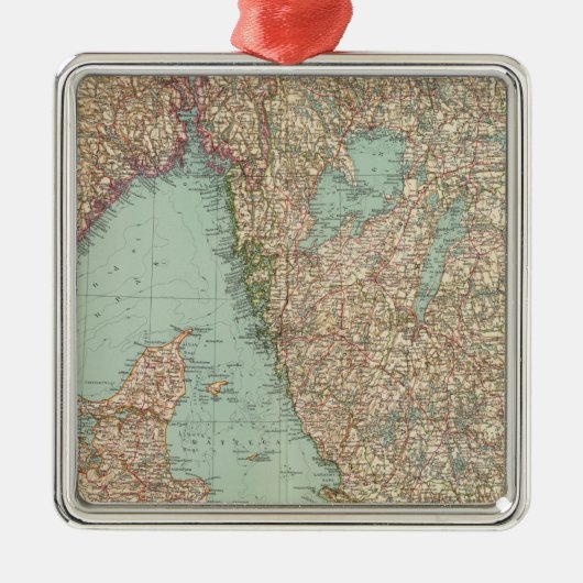 6364 Zweden, Zuid-Noorwegen Metalen Ornament (Voorkant)