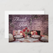 6371-Bruid en bruidegom Trouwtafel Bedankkaart (Voorkant / Achterkant)