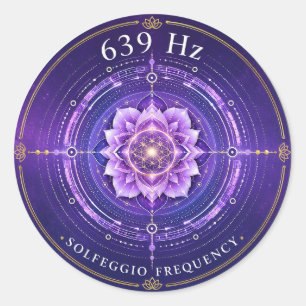 639 Hz Solfeggio Frequentie Sticker