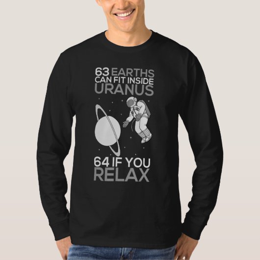 63 aarde past in Uranus Funny Planet 1 T-shirt (Voorkant)