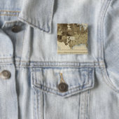 63 Belastingen, schulden 1890 Vierkante Button 5,1 Cm (In situ)