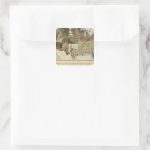 63 Belastingen, schulden 1890 Vierkante Sticker (Tas)