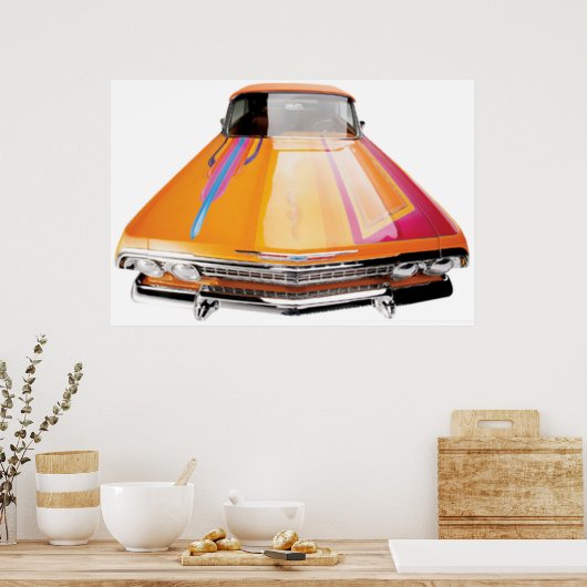63 Chevy Impala omkeerbaar Poster van lopercellen (Keuken)