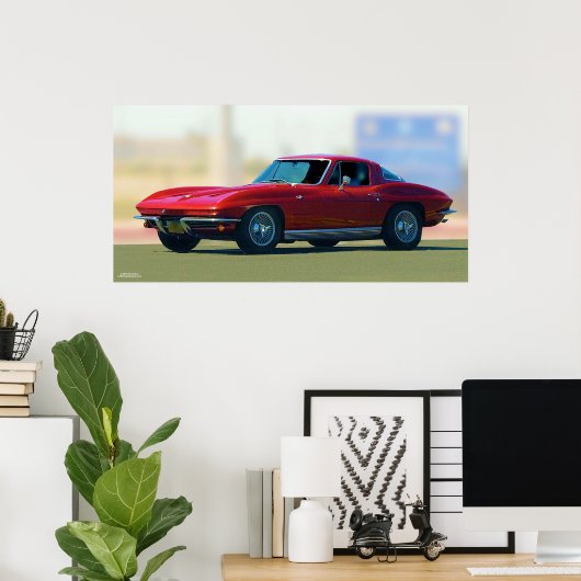 "63 CORVETTE POSTER (Thuiskantoor)