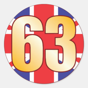 63 GB Gold Ronde Sticker