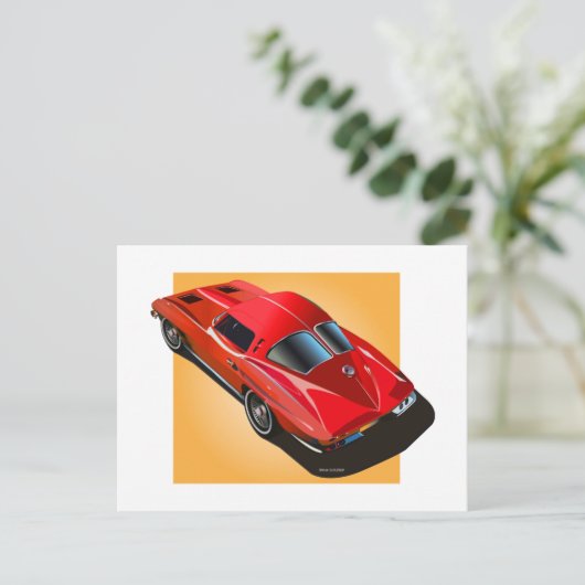 63 Gesplitst venster Redon Yellow Briefkaart (Staand voorkant)