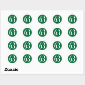 #63 Groene cirkel Ronde Sticker (Vel)
