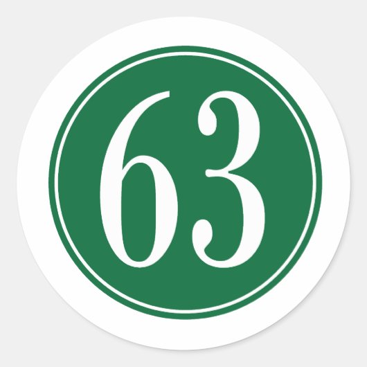 #63 Groene cirkel Ronde Sticker (Voorkant)