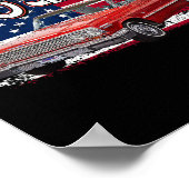 63 Impala Lowrider SS 4th of July Amerikaans Poster (Hoek)
