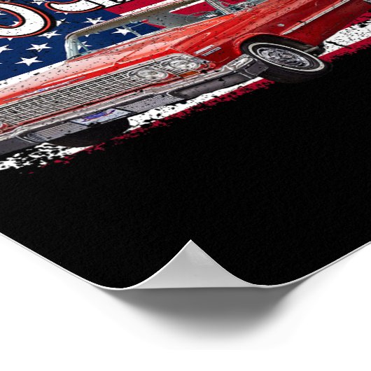 63 Impala Lowrider SS 4th of July Amerikaans Poster (Hoek)