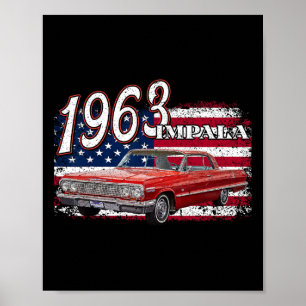 63 Impala Lowrider SS 4th of July Amerikaans Poster