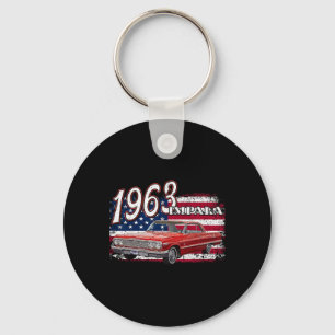 63 Impala Lowrider SS 4th of July Amerikaans Sleutelhanger