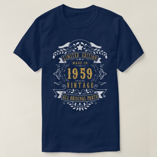 63 jaar 63e verjaardag geboren in 1959 Man W T-shirt (Design voorkant)