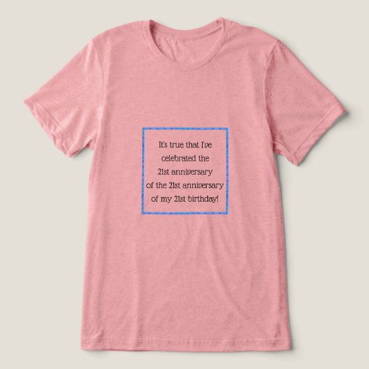 63 jaar en ouder Tri-Blend shirt (Design voorkant)