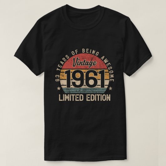63 jaar Geweldige  63e verjaardag T-shirt (Design voorkant)