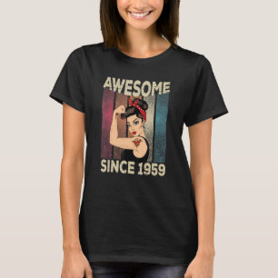 63 jaar Geweldige sinds juli 1959 63e geboortedag T-shirt