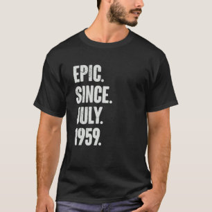 63 jaar oud 63e verjaardag epic sinds juli 1959 t-shirt
