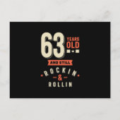 63 jaar oud en nog steeds aan het rocken & rollen briefkaart (Voorkant)